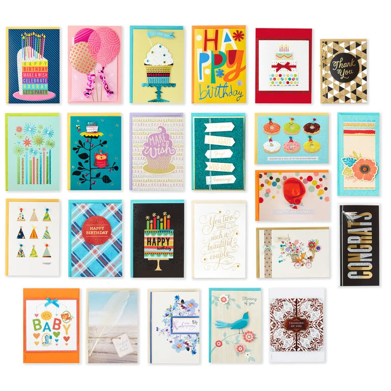 Assorted Cards for All Occasions in Floral Organizer Box, Box of 24 Hallmark Assorted Cards For All Occasions In Floral Organizer Box, Box Of 24 -Hallmark Shop 24 Cards for AllOccasions in Floral Organizer