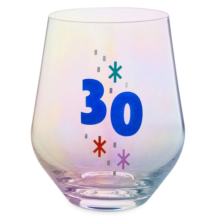 30 Stemless Wine Glass, 16 oz. Hallmark 30 Stemless Wine Glass, 16 Oz. -Hallmark Shop 30 Stemless Wine Glass 1BID1085 01