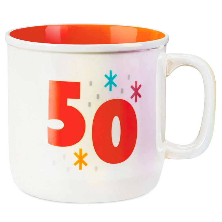 50 Mug, 16 oz. Hallmark 50 Mug, 16 Oz. -Hallmark Shop 50 Ceramic Mug 1BID1070 01