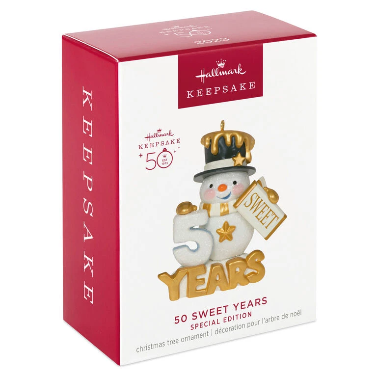 50 Sweet Years Special Edition Ornament Hallmark 50 Sweet Years Special Edition Ornament -Hallmark Shop 50 Sweet Years Snowman Keepsake Ornament 1799QGO2509 04