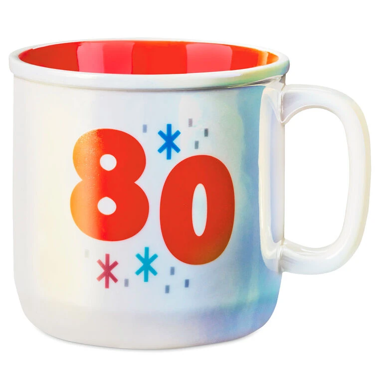 80 Mug, 16 oz. Hallmark 80 Mug, 16 Oz. -Hallmark Shop 80 Ceramic Mug 1BID1073 01