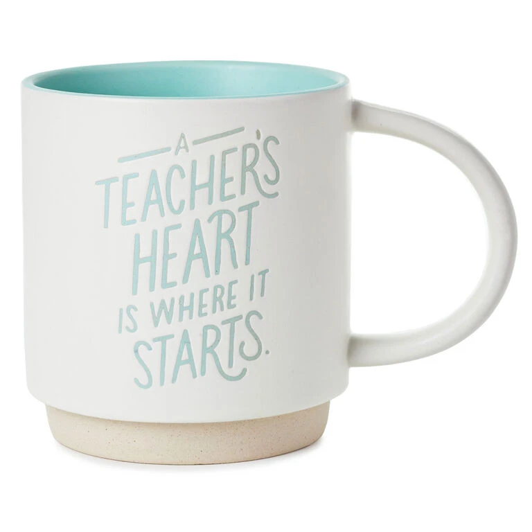 A Teacher's Heart Mug, 16 oz. Hallmark A Teacher's Heart Mug, 16 Oz. -Hallmark Shop A Teachers Heart Ceramic Mug 1MUG3555 01