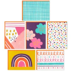 Hallmark Abstract Doodles And Dots Boxed Blank Note Cards, Pack Of 48