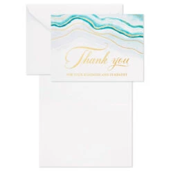 Hallmark Abstract Waves Boxed Blank Sympathy Thank-You Notes, Pack Of 20 -Hallmark Shop Abstract Waves Boxed Blank Sympathy ThankYou Notes 5STZ1101 03