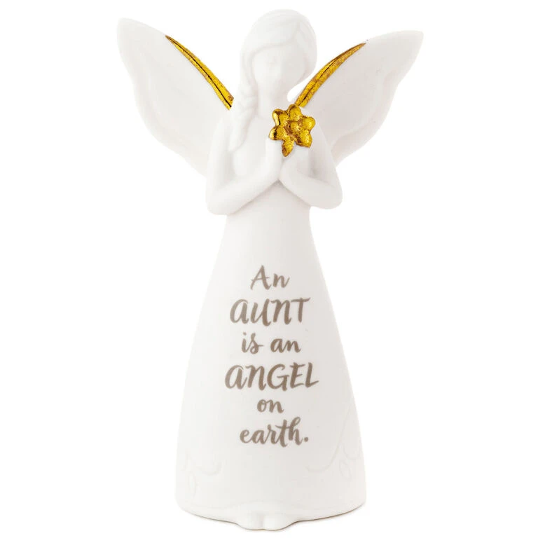 Angel on Earth Aunt Mini Angel Figurine, 3.75" Hallmark Angel On Earth Aunt Mini Angel Figurine, 3.75" -Hallmark Shop Angel on Earth Aunt Mini Angel Figurine 1JOA2229 01