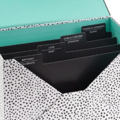 Hallmark Assorted All-Occasion Handmade Greeting Cards In Black Scattered Dot Organizer -Hallmark Shop Assorted AllOccasion Greeting Cards in Organizer 5EBN1121 06