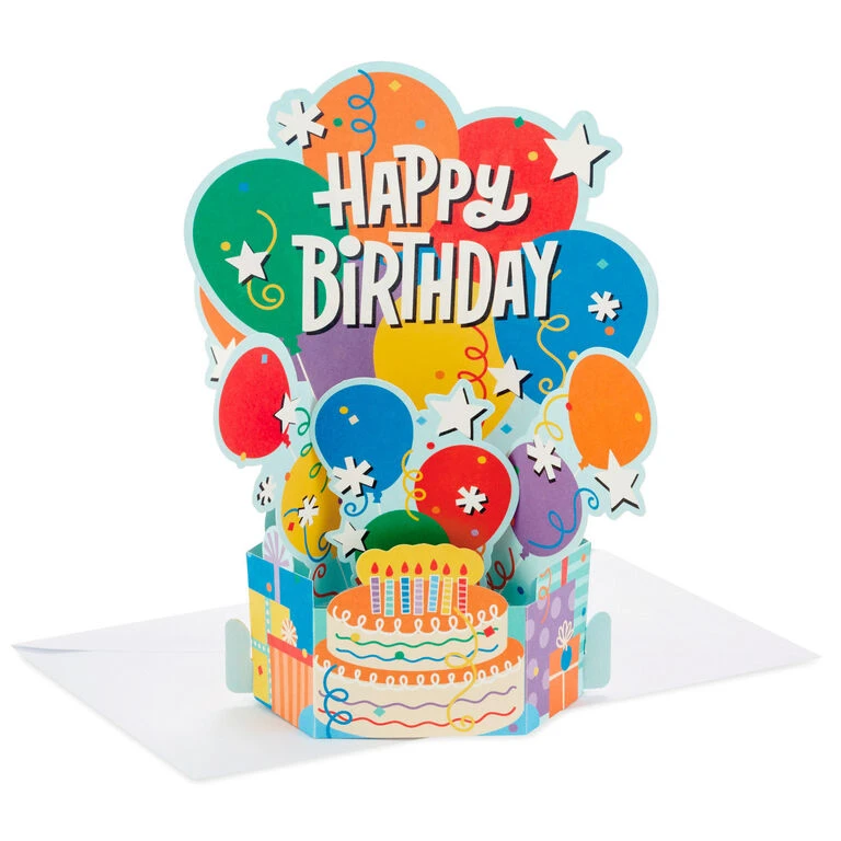 Balloon Bouquet Boxed Pop-Up Birthday Cards, Pack of 8 Hallmark Balloon Bouquet Boxed Pop-Up Birthday Cards, Pack Of 8 -Hallmark Shop Balloon Bouquet Boxed Birthday Cards 5STZ1173 01