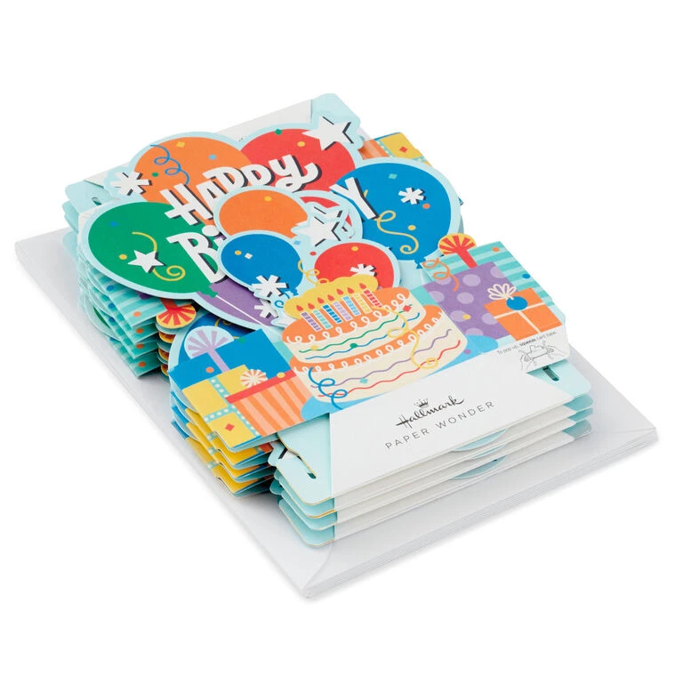 Balloon Bouquet Boxed Pop-Up Birthday Cards, Pack of 8 Hallmark Balloon Bouquet Boxed Pop-Up Birthday Cards, Pack Of 8 -Hallmark Shop Balloon Bouquet Boxed Birthday Cards 5STZ1173 02