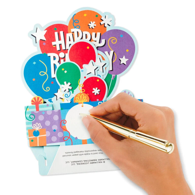 Balloon Bouquet Boxed Pop-Up Birthday Cards, Pack of 8 Hallmark Balloon Bouquet Boxed Pop-Up Birthday Cards, Pack Of 8 -Hallmark Shop Balloon Bouquet Boxed Birthday Cards 5STZ1173 06