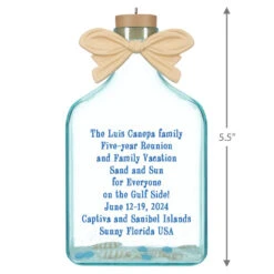 Hallmark A Day At The Beach Personalized Text Ornament 2 Hallmark A Day At The Beach Personalized Text Ornament -Hallmark Shop Beach Glass Bottle Personalized Christmas Ornament 2499QHE2118B2 03