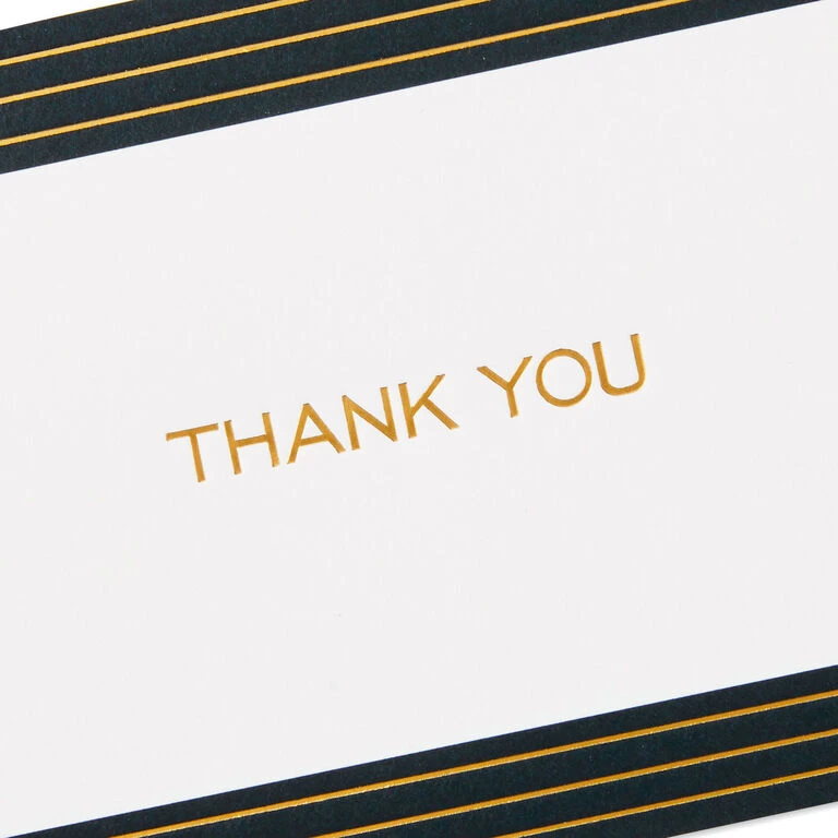 Black and Gold Bulk Blank Thank-You Notes, Pack of 50 Hallmark Black And Gold Bulk Blank Thank-You Notes, Pack Of 50 -Hallmark Shop Black and Gold Bulk Blank ThankYou Notes Assortment 1399WTU3882 06