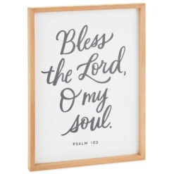 Hallmark Bless The Lord, O My Soul Wooden Quote Sign, 12x16