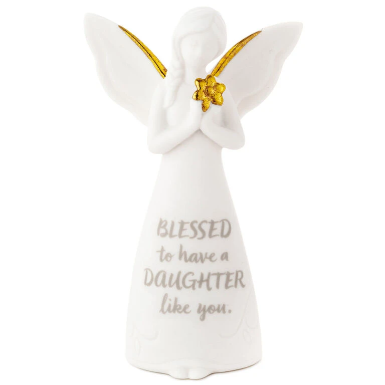 Blessing of a Daughter Mini Angel Figurine, 3.75" Hallmark Blessing Of A Daughter Mini Angel Figurine, 3.75" -Hallmark Shop Blessing of a Daughter Mini Angel Figurine 1JOA2230 01