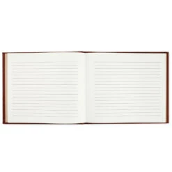 Hallmark Brown Hexagonal Pattern Guest Book -Hallmark Shop Brown Faux Leather Geometric Pattern Guest Book 1EDY3152 03