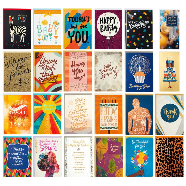 Assorted Mahogany All-Occasion Greeting Cards in Green Watercolor Organizer, Box of 24 Hallmark Assorted Mahogany All-Occasion Greeting Cards In Green Watercolor Organizer, Box Of 24 -Hallmark Shop Bulk Pack Assorted Mahogany Cards in Storage