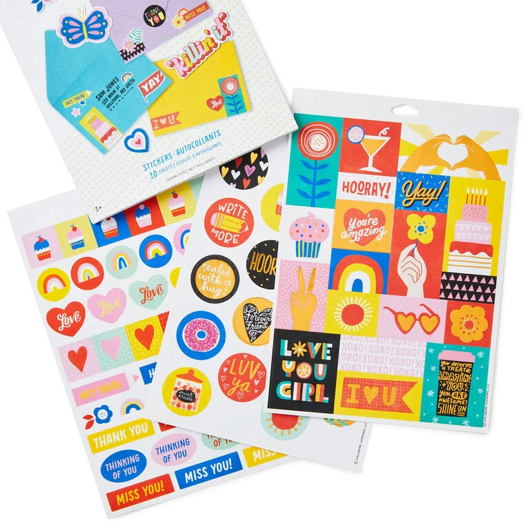 Decorate and Send Colorful Sticker Book Hallmark Decorate And Send Colorful Sticker Book -Hallmark Shop Bulk Pack of Colorful Stickers for Kids 3SSJ1201 02