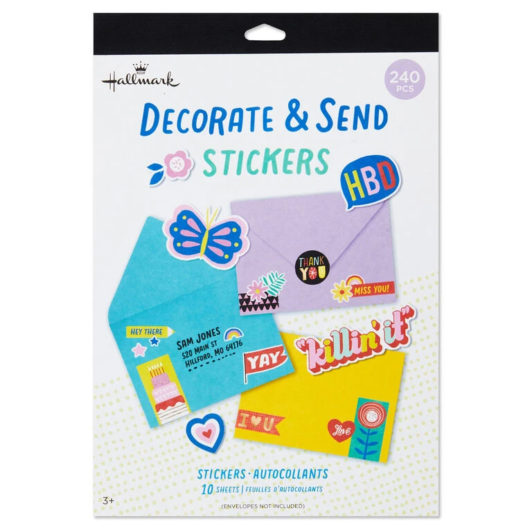 Decorate and Send Colorful Sticker Book Hallmark Decorate And Send Colorful Sticker Book -Hallmark Shop Bulk Pack of Colorful Stickers for Kids 3SSJ1201 04