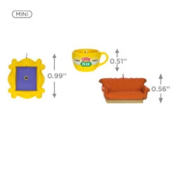 Hallmark Mini Friends Coffee Cup, Frame And Couch Ornaments, Set Of 3 2 Hallmark Mini Friends Coffee Cup, Frame And Couch Ornaments, Set Of 3 -Hallmark Shop Central Perk Mug Couch Frame Keepsake Ornaments 2199QXM9257 03