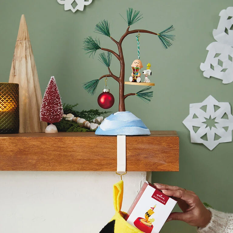 The Peanuts® Gang A Charlie Brown Christmas Ornament and Stocking Hanger Hallmark The Peanuts® Gang A Charlie Brown Christmas Ornament And Stocking Hanger -Hallmark Shop Charlie Brown Tree Keepsake OrnamentStocking Hanger 1QSB6299 02