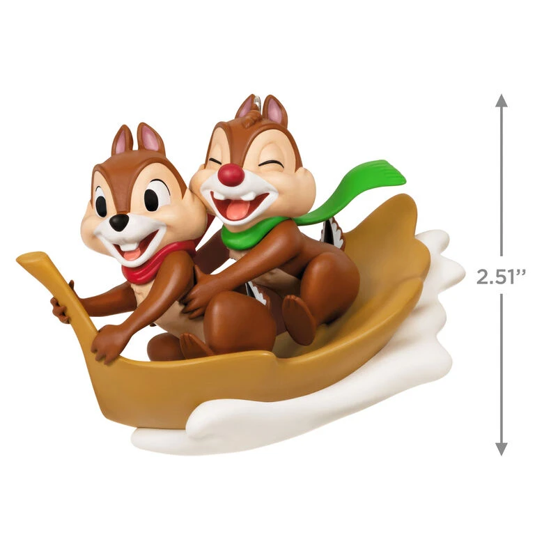 Disney Chip and Dale Snow Much Fun! Ornament Hallmark Disney Chip And Dale Snow Much Fun! Ornament -Hallmark Shop Chip and Dale Chipmunks Sledding Keepsake Ornament 2099QXD6567 03