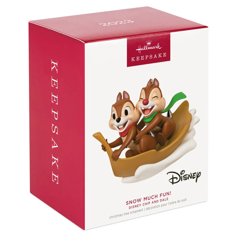 Disney Chip and Dale Snow Much Fun! Ornament Hallmark Disney Chip And Dale Snow Much Fun! Ornament -Hallmark Shop Chip and Dale Chipmunks Sledding Keepsake Ornament 2099QXD6567 04