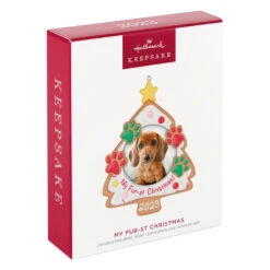 Hallmark My Fur-st Christmas 2023 Photo Frame Ornament -Hallmark Shop Christmas Cookie Pet Picture Frame Keepsake Ornament 1599QGO2607 04