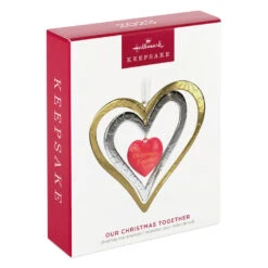 Hallmark Our Christmas Together 2023 Metal Ornament 3 Hallmark Our Christmas Together 2023 Metal Ornament -Hallmark Shop Christmas Together Metal Hearts Keepsake Ornament 1899QGO2889 04