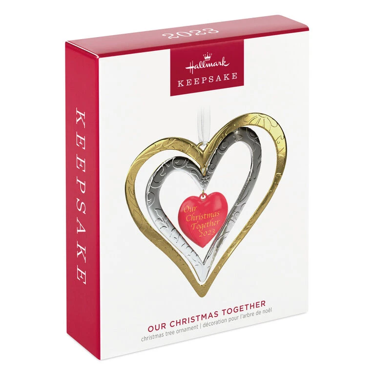 Our Christmas Together 2023 Metal Ornament Hallmark Our Christmas Together 2023 Metal Ornament -Hallmark Shop Christmas Together Metal Hearts Keepsake Ornament 1899QGO2889 04