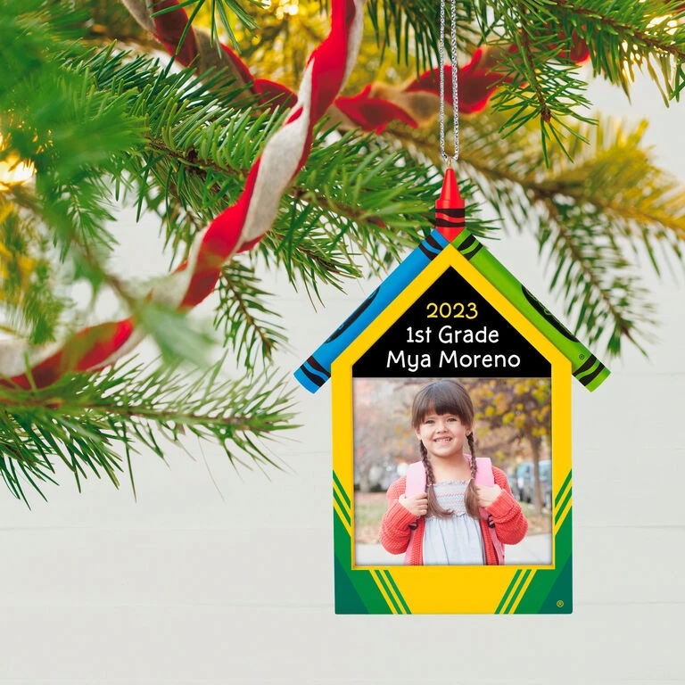Crayola® A Colorful School Year Personalized Photo Frame Ornament Hallmark Crayola® A Colorful School Year Personalized Photo Frame Ornament -Hallmark Shop Crayola A Colorful School Year Picture Frame Personalized Keepsake Ornament 2499QHE2110B1 02