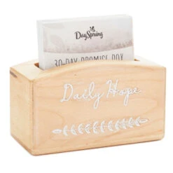 Hallmark Daily Hope 30-Day Promise Box With Inspirational Cards 2 Hallmark Daily Hope 30-Day Promise Box With Inspirational Cards -Hallmark Shop Daily Hope Wood Promise Box and 30 Inspirational Cards 1BMK1602 03