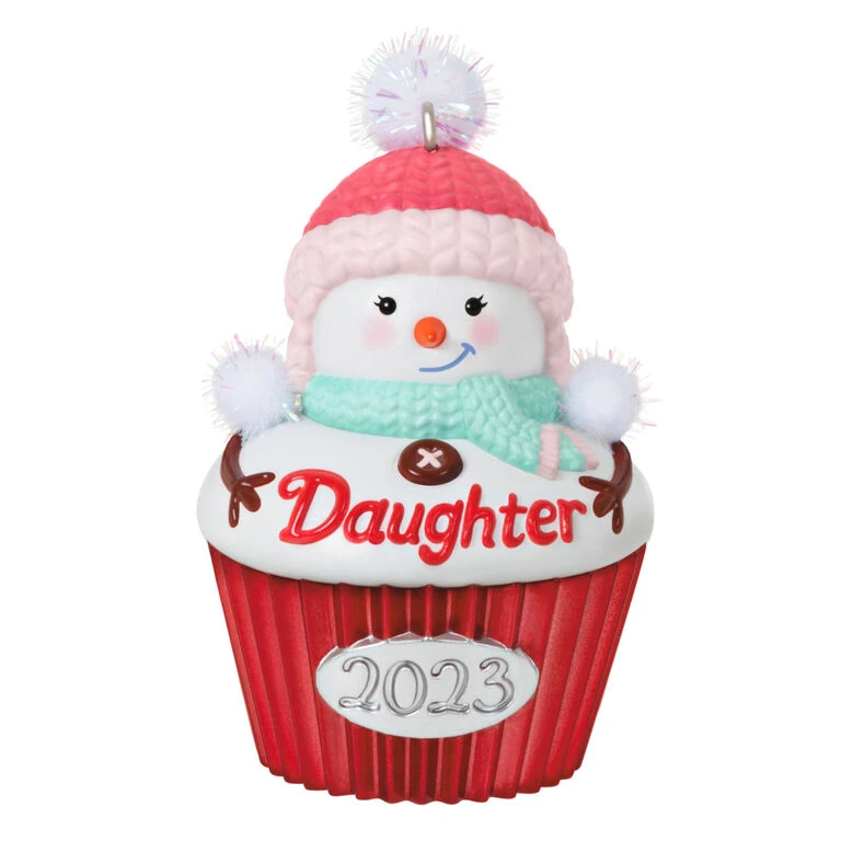Daughter Cupcake 2023 Ornament Hallmark Daughter Cupcake 2023 Ornament -Hallmark Shop Daughter Snowman Cupcake 2023 Keepsake Ornament 1399QGO2539 01