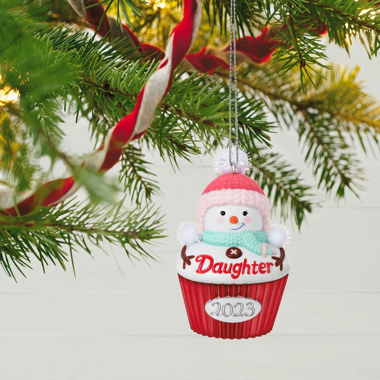 Daughter Cupcake 2023 Ornament Hallmark Daughter Cupcake 2023 Ornament -Hallmark Shop Daughter Snowman Cupcake 2023 Keepsake Ornament 1399QGO2539 02