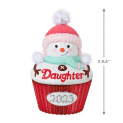 Hallmark Daughter Cupcake 2023 Ornament 2 Hallmark Daughter Cupcake 2023 Ornament -Hallmark Shop Daughter Snowman Cupcake 2023 Keepsake Ornament 1399QGO2539 03