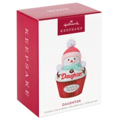 Hallmark Daughter Cupcake 2023 Ornament 3 Hallmark Daughter Cupcake 2023 Ornament -Hallmark Shop Daughter Snowman Cupcake 2023 Keepsake Ornament 1399QGO2539 04