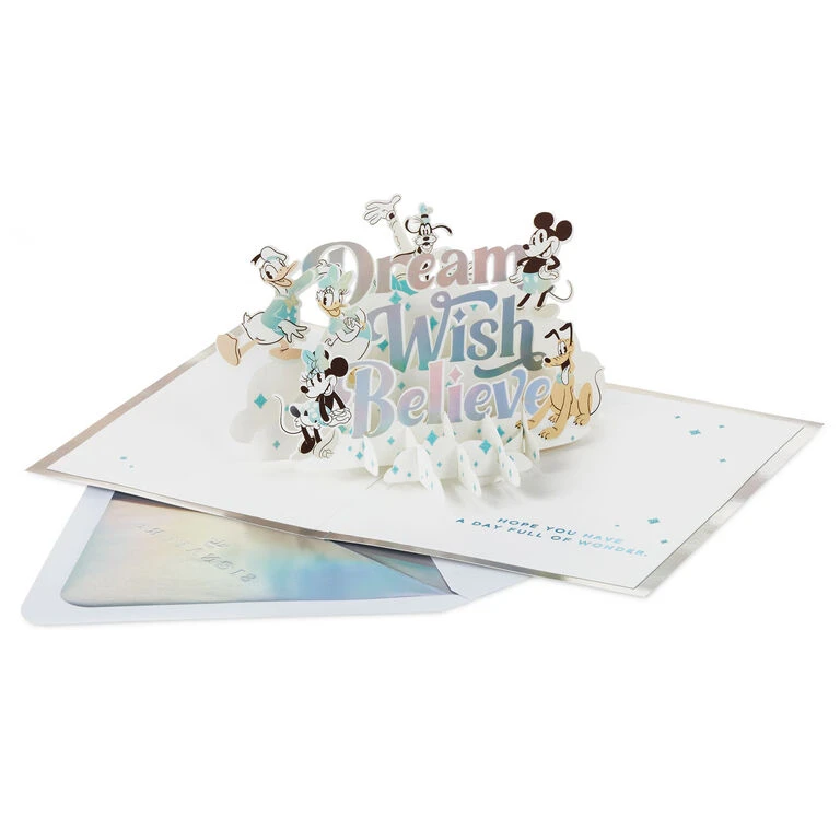 Disney 100 Years of Wonder Day Full of Wonder 3D Pop-Up Card Hallmark Disney 100 Years Of Wonder Day Full Of Wonder 3D Pop-Up Card -Hallmark Shop Disney 100 Years Mickey Friends 3D PopUp Card 1499LAD9202 02