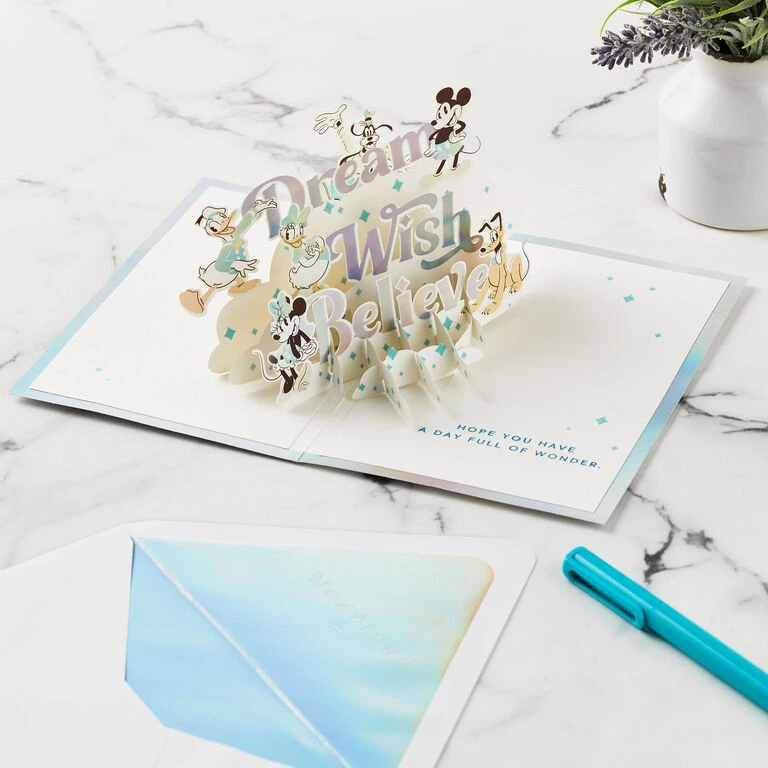 Disney 100 Years of Wonder Day Full of Wonder 3D Pop-Up Card Hallmark Disney 100 Years Of Wonder Day Full Of Wonder 3D Pop-Up Card -Hallmark Shop Disney 100 Years Mickey Friends 3D PopUp Card 1499LAD9202 08