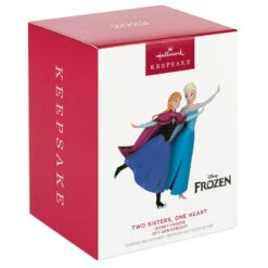 Hallmark Disney Frozen 10th Anniversary Two Sisters, One Heart Ornament -Hallmark Shop Disney Anna and Elsa Skating Keepsake Ornament 2799QXD6599 04