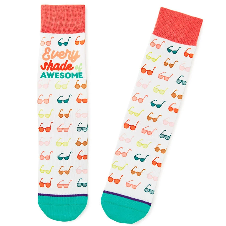 Shades of Awesome Sunglasses Fun Crew Socks Hallmark Shades Of Awesome Sunglasses Fun Crew Socks -Hallmark Shop Every Shade of Awesome Sunglasses Novelty Crew Socks 1SOX2074 01