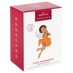 Hallmark Fairy Messengers Special Edition Ornament 3 Hallmark Fairy Messengers Special Edition Ornament -Hallmark Shop Fairy in Orange Flower Dress Keepsake Ornament 1699QGO2789 04