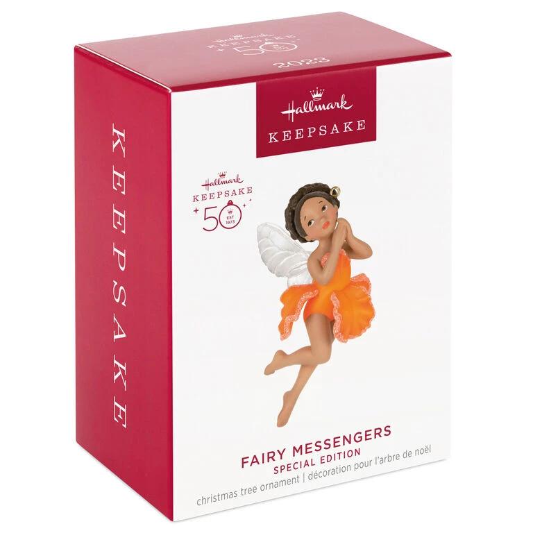 Fairy Messengers Special Edition Ornament Hallmark Fairy Messengers Special Edition Ornament -Hallmark Shop Fairy in Orange Flower Dress Keepsake Ornament 1699QGO2789 04