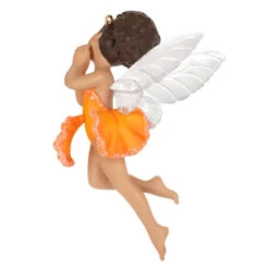 Hallmark Fairy Messengers Special Edition Ornament 5 Hallmark Fairy Messengers Special Edition Ornament -Hallmark Shop Fairy in Orange Flower Dress Keepsake Ornament 1699QGO2789 06
