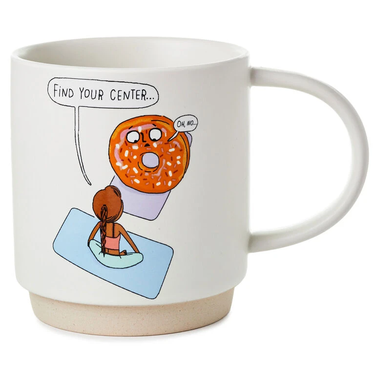 Find Your Center Yoga Funny Mug, 16 oz. Hallmark Find Your Center Yoga Funny Mug, 16 Oz. -Hallmark Shop Find Your Center Yoga Funny Coffee Mug 1MUG3541 01