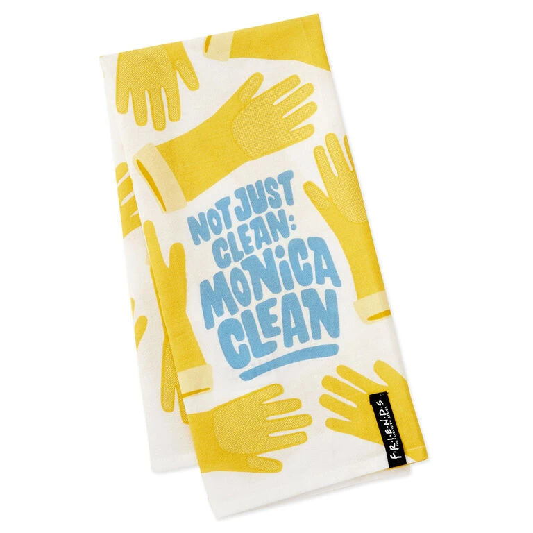 Friends Monica Clean Tea Towel Hallmark Friends Monica Clean Tea Towel -Hallmark Shop Friends Rubber Gloves Monica Clean Dish Towel 1PCL1006 01