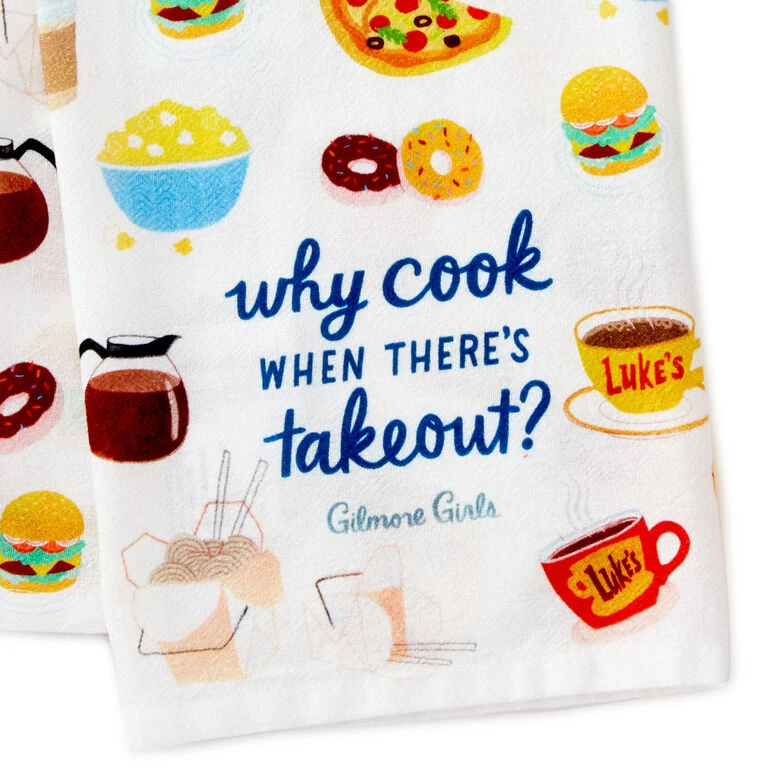 Gilmore Girls Why Cook Tea Towel Hallmark Gilmore Girls Why Cook Tea Towel -Hallmark Shop Gilmore Girls Why Cook Kitchen Towel 1PCL1009 03