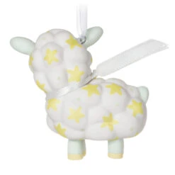 Hallmark Godchild 2023 Porcelain Ornament -Hallmark Shop Godchild Lamb Keepsake Ornament 1799QGO2609 06