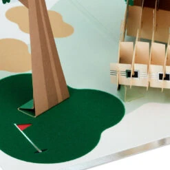 Hallmark Hope Your Day Is Good To A Tee Golf 3D Pop-Up Card -Hallmark Shop Golf Cart Pun Good Day 3D PopUp Card 5RZH1304 05