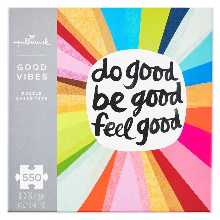 Good Vibes 550-Piece Jigsaw Puzzle Hallmark Good Vibes 550-Piece Jigsaw Puzzle -Hallmark Shop Good Vibes Colorful Rays 550Piece Jigsaw Puzzle 1PUZ1440 01