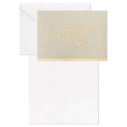 Hallmark Gray And Gold Bulk Blank Thank-You Notes, Pack Of 50 -Hallmark Shop Gray and Gold Bulk Blank ThankYou Notes Multipack 3THK2522 03