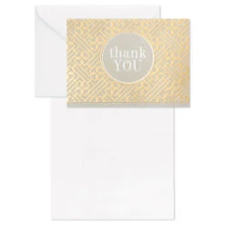 Hallmark Gray And Gold Bulk Blank Thank-You Notes, Pack Of 50 -Hallmark Shop Gray and Gold Bulk Blank ThankYou Notes Multipack 3THK2522 04