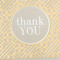 Hallmark Gray And Gold Bulk Blank Thank-You Notes, Pack Of 50 -Hallmark Shop Gray and Gold Bulk Blank ThankYou Notes Multipack 3THK2522 05
